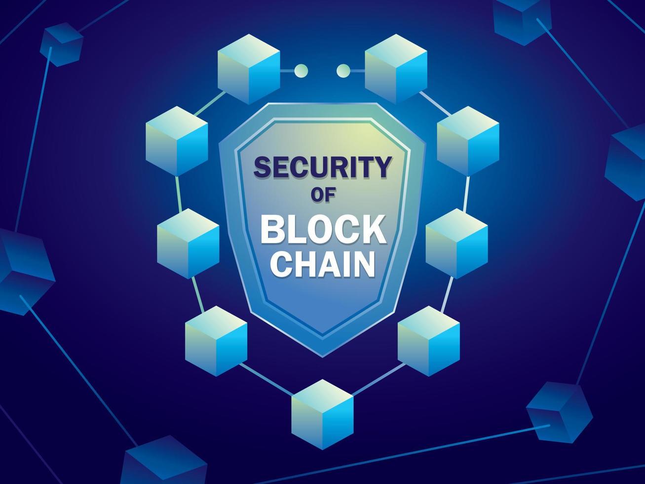 blockchain privacy shield icon